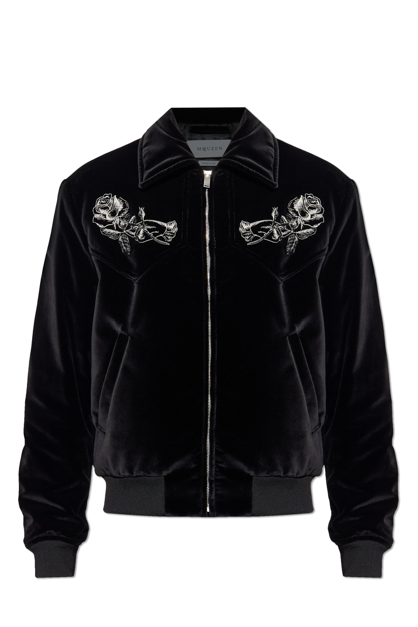 Black Velvet jacket with embroidery Alexander McQueen